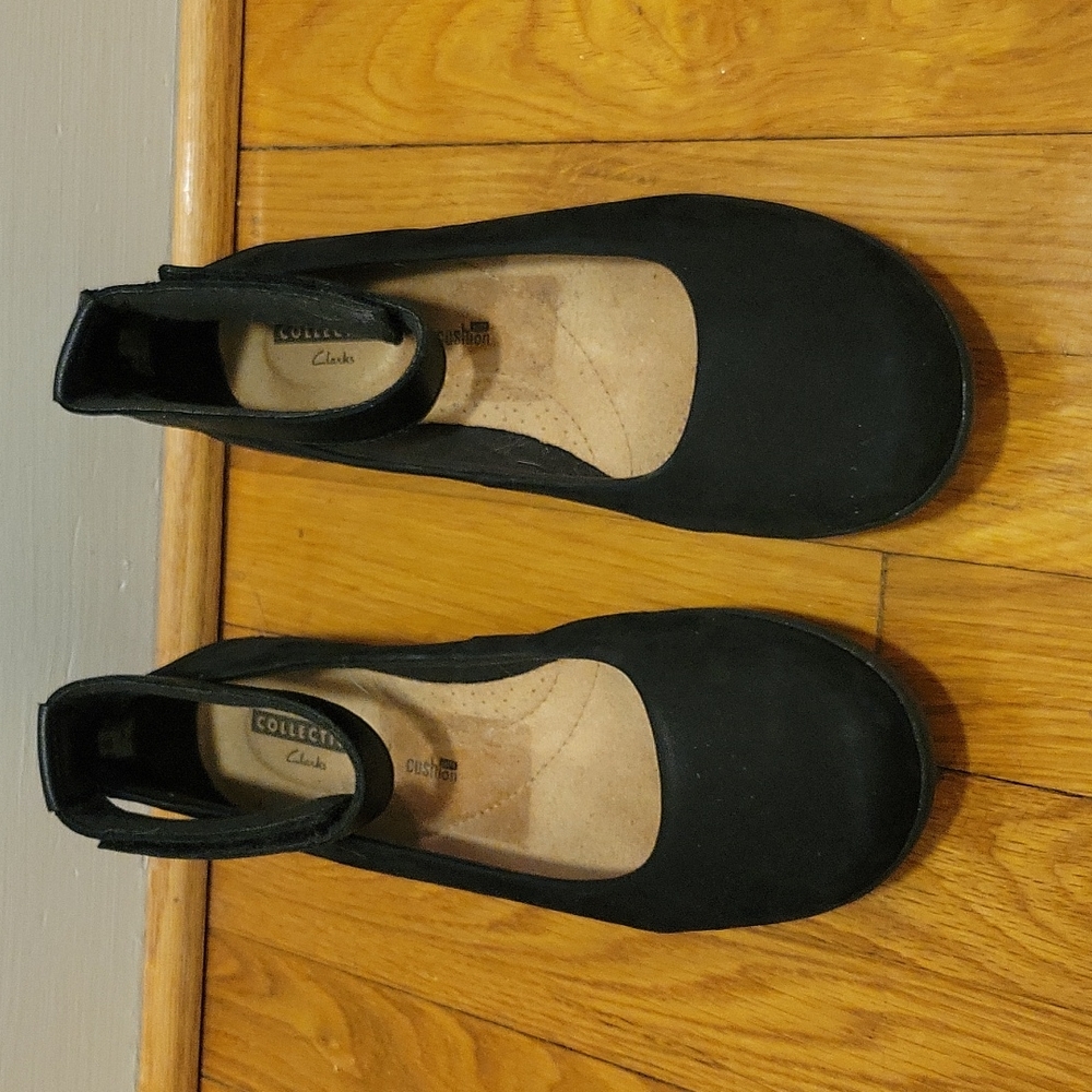 Clarks ballet with ankle straps